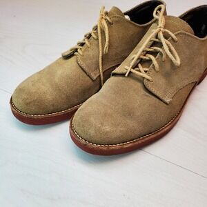 ST JOHNS Mens Suede Desert Boots‎ Tan Lace Up Comfort Leather Upper Size 8 D
